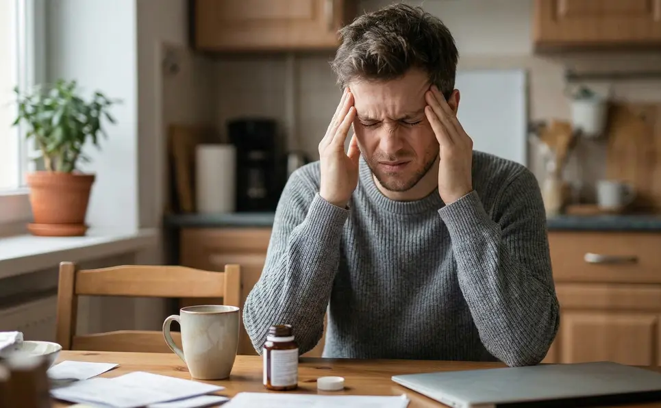 Person experiencing a headache